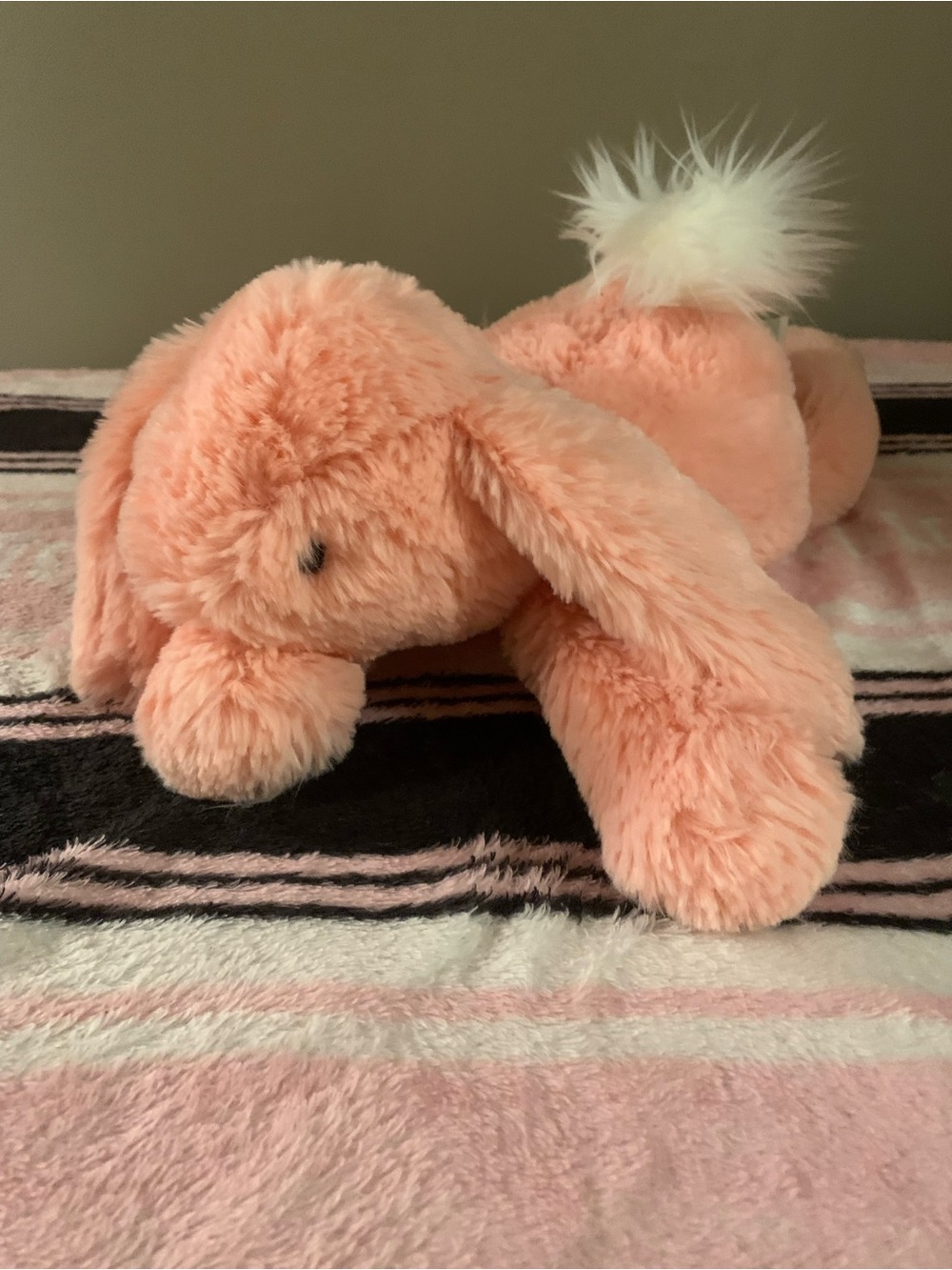 Plush Peach Bunny Stuffed Animal - Soft Kids Toy jellycat apricot smudge bunny